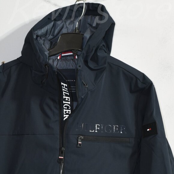 Blue- Tommy Hilfiger Men's Performance Jacket - Picture 2 of 8